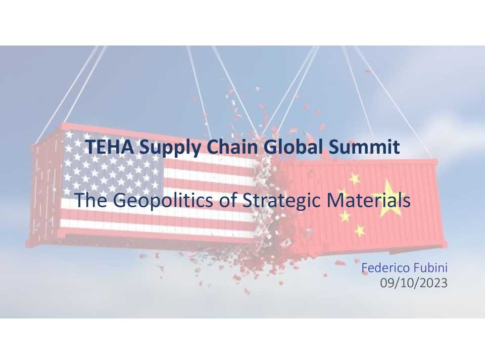 The Geopolitics of Strategic Materials
