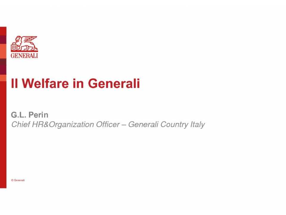Il Welfare in Generali