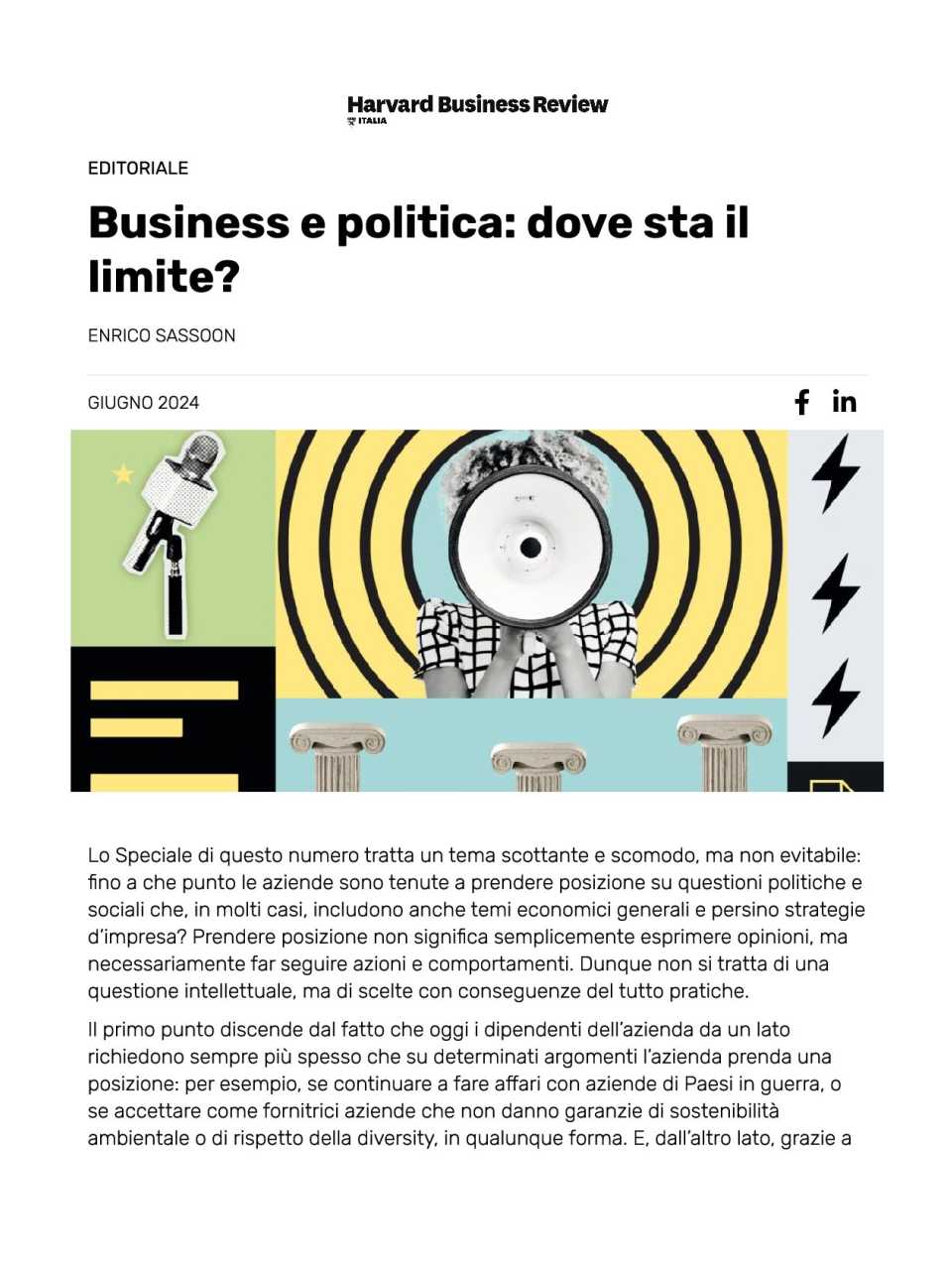 Business e politica: dove sta il limite?