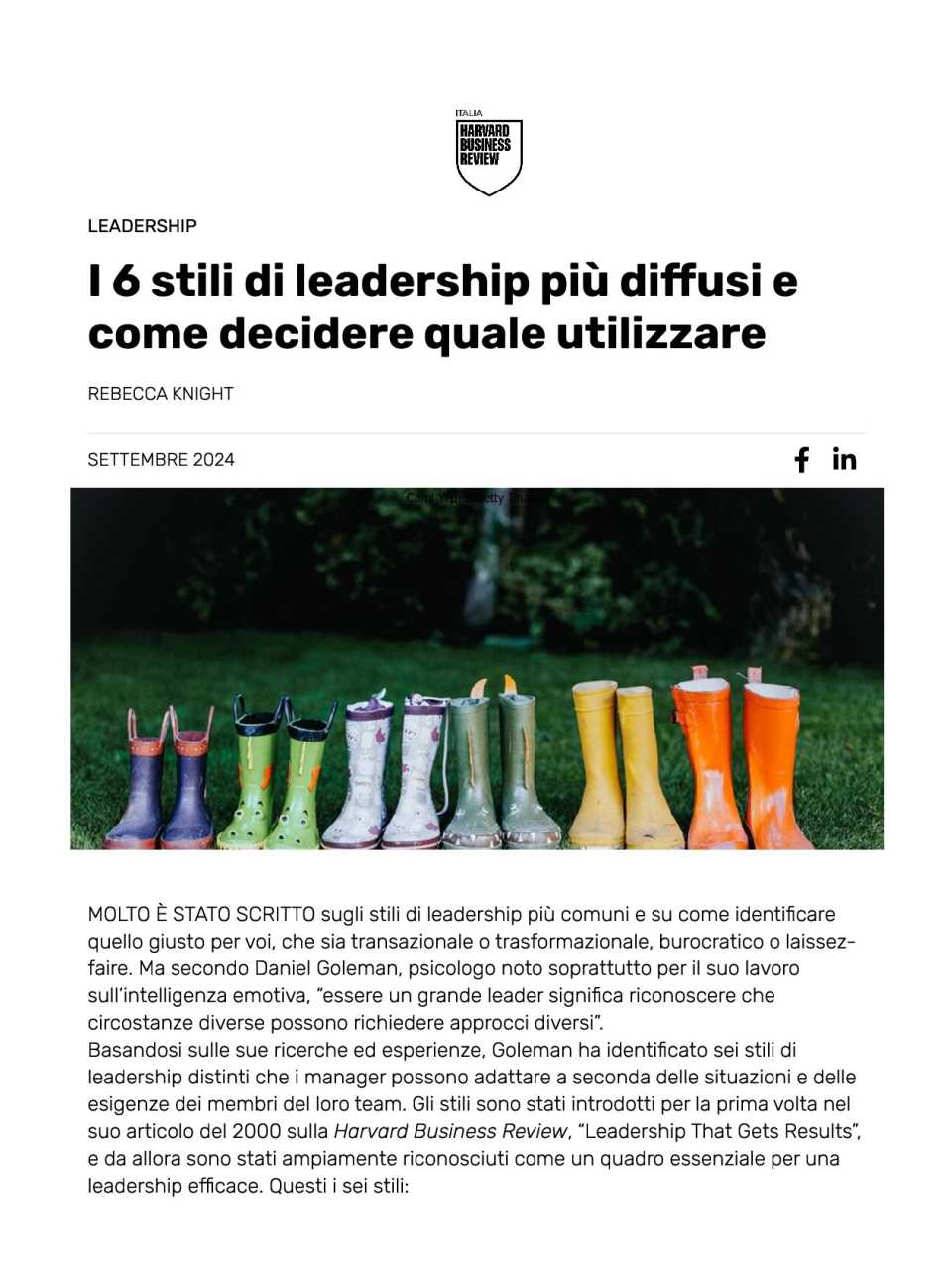 I 6 stili di leadership più diffusi e come decidere quale utilizzare