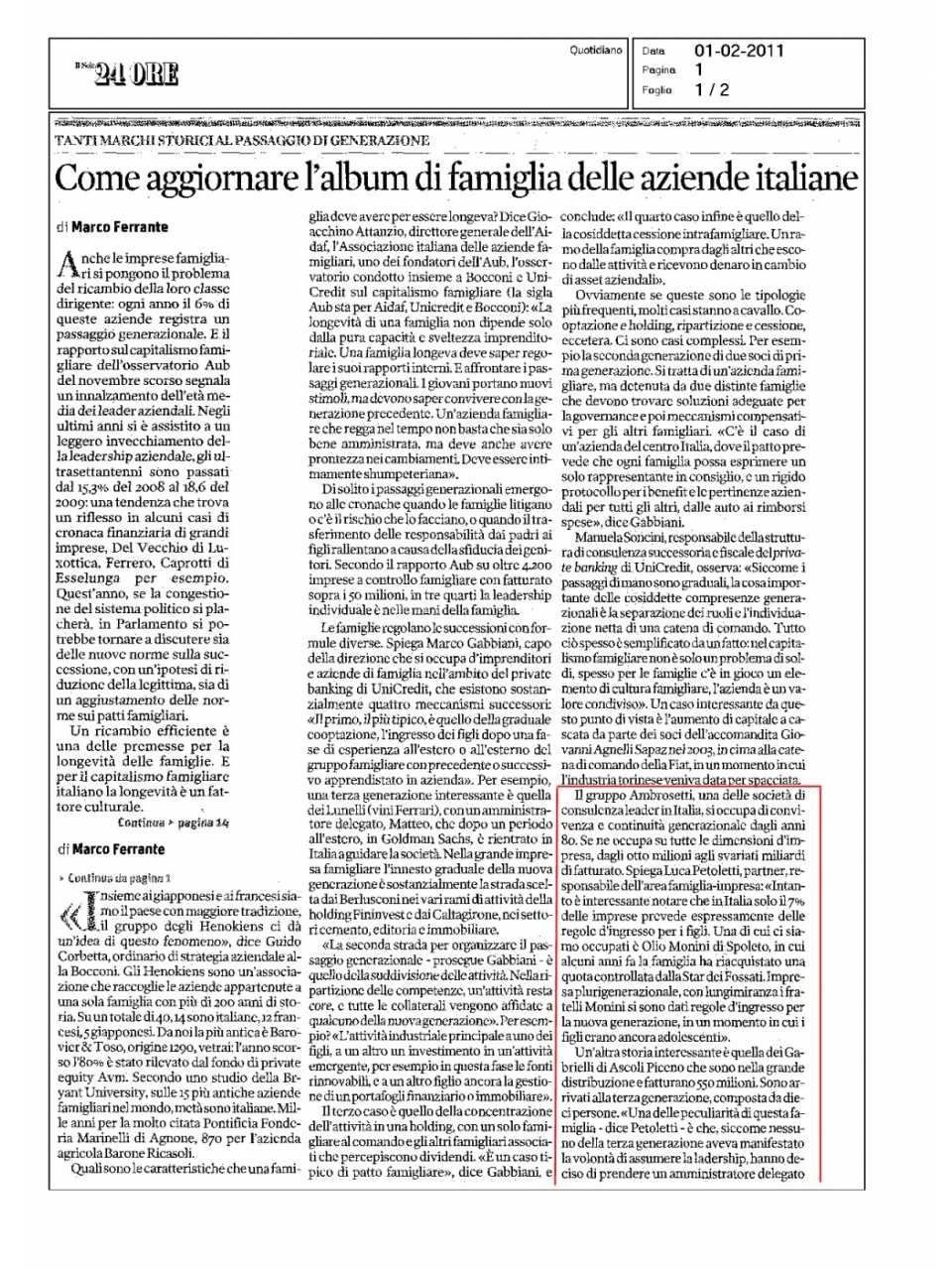 Come aggiornare l'album di famiglia delle aziende italiane