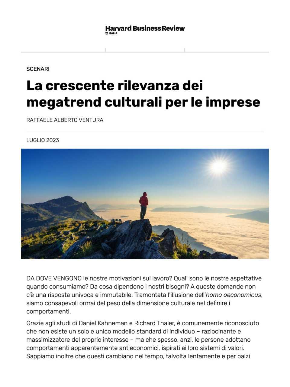 La crescente rilevanza dei megatrend culturali per le imprese