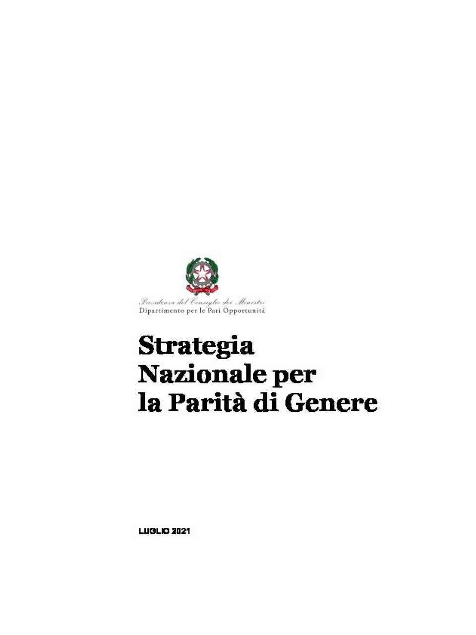 Strategia Nazionale per la Parità di Genere