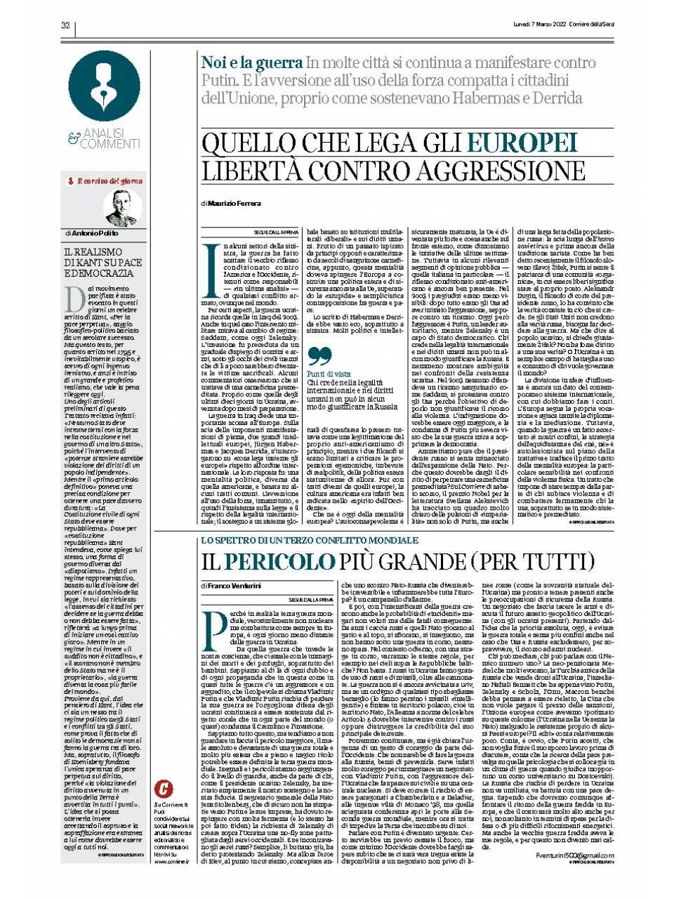 AGGIORNAMENTO PERMANENTEIN PRESENZA
In cammino verso il futuro dell’Italia. Incontro con Antonio Polito