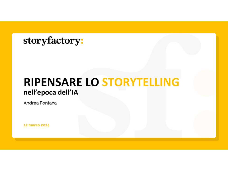 Ripensare lo storytelling nell'epoca dell'IA