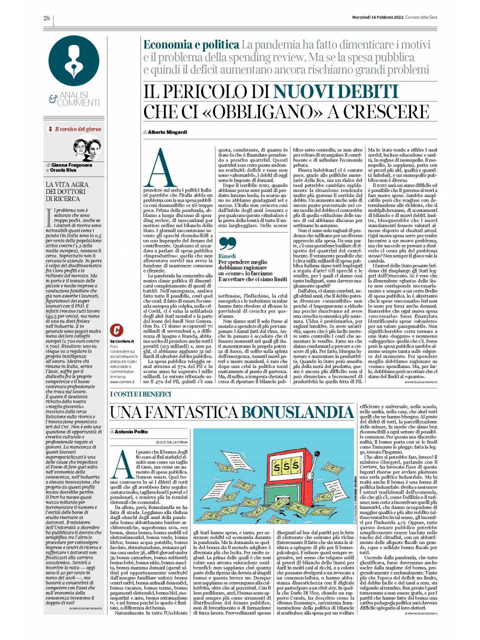 AGGIORNAMENTO PERMANENTEIN PRESENZA
In cammino verso il futuro dell’Italia. Incontro con Antonio Polito
