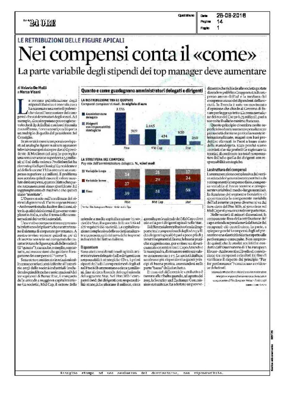 Nei compensi conta il come