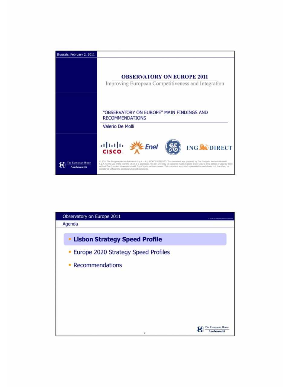 Observatory on Europe - main findings and recommendations