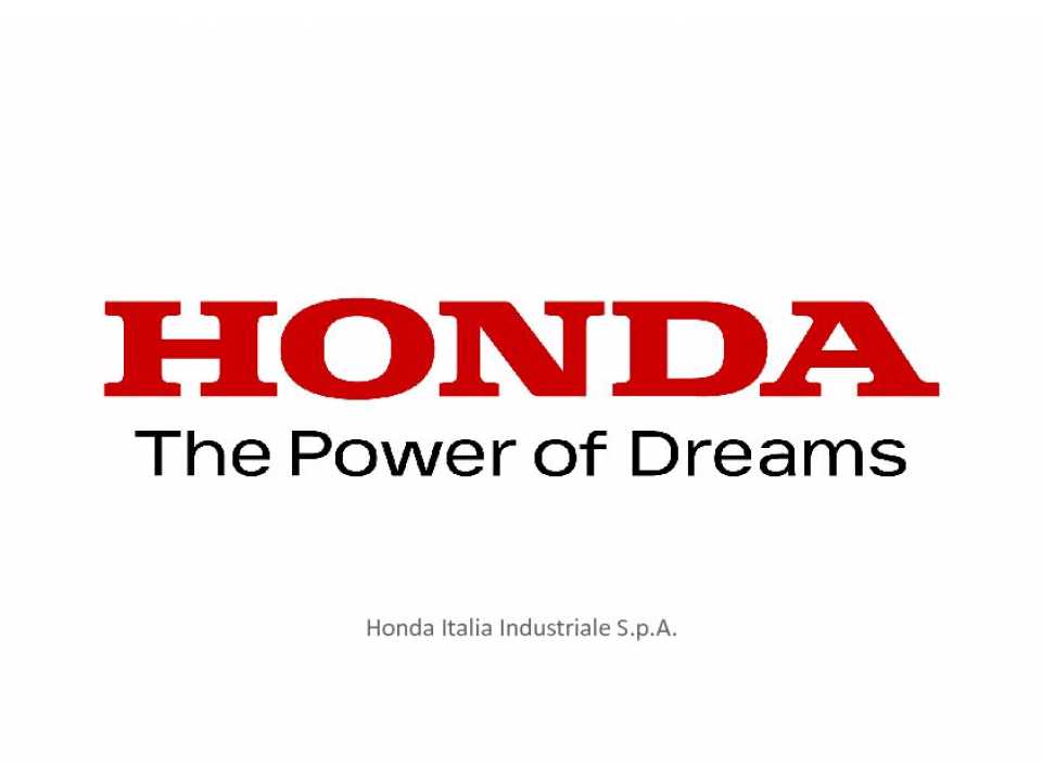 AGGIORNAMENTO PERMANENTEIN PRESENZA
The power of dreams.
Visita al sito produttivo Honda di Atessa - Chieti
