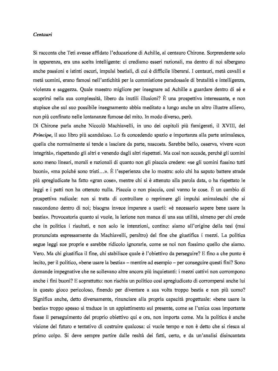 Centauri. Tratto da Piccola Filosofia per tempi agitati