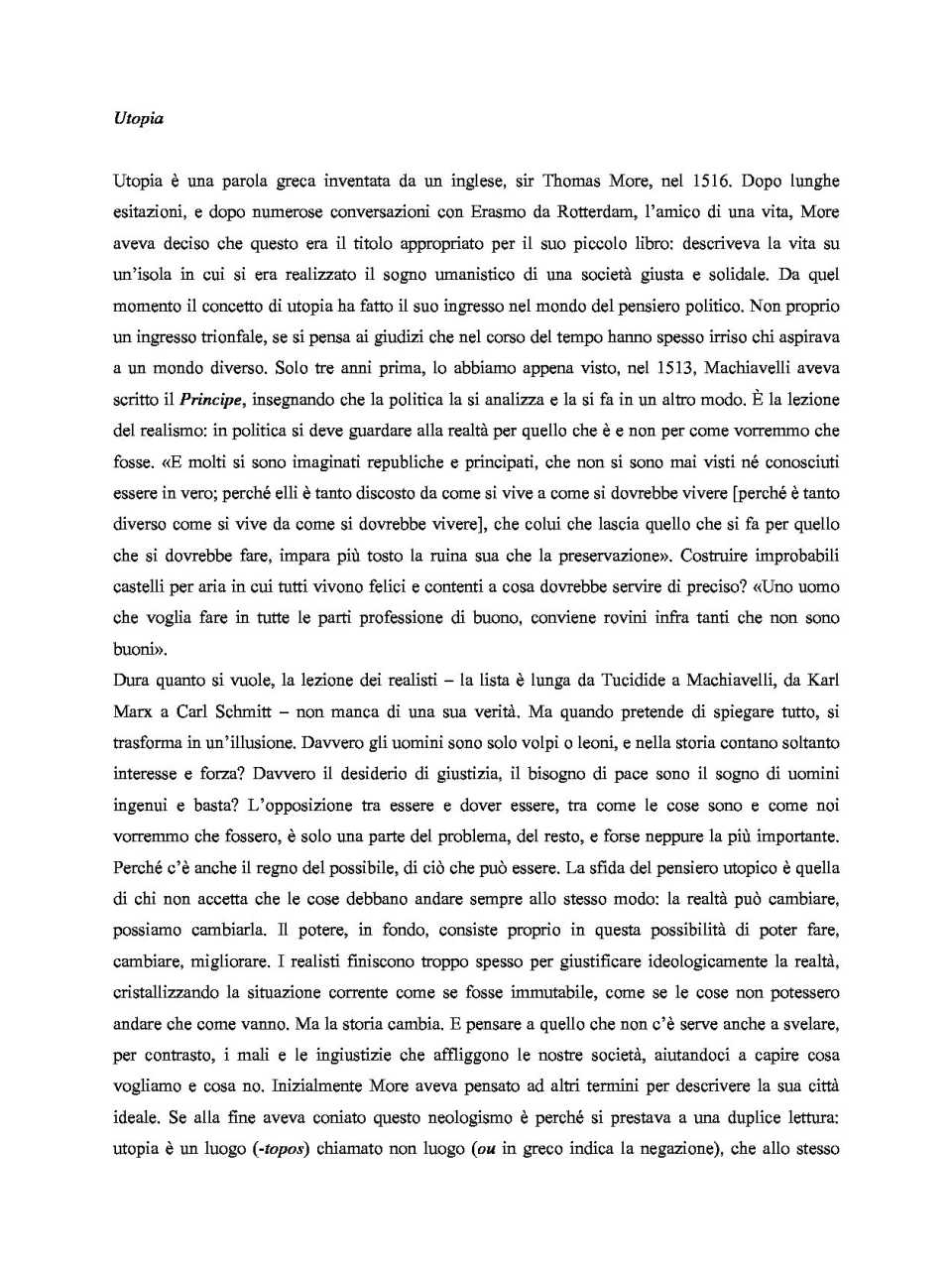 Utopia. Tratto da Piccola Filosofia per tempi agitati
