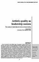 Artistic quality as leadership success. The conductor’s leadership role in the act of music making
