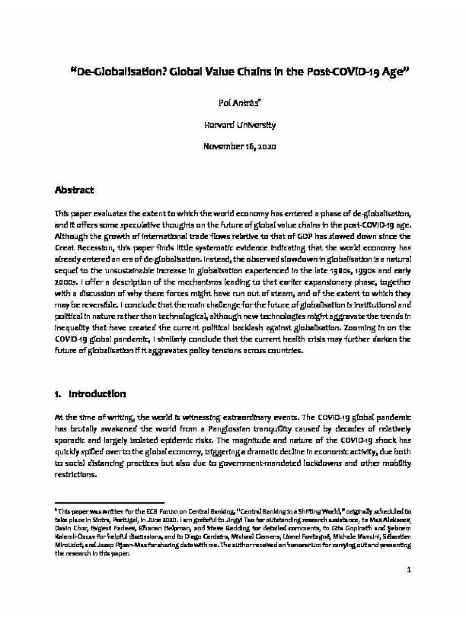 AGGIORNAMENTO PERMANENTEIN PRESENZA E VIA WEBProspettive globali post-Covid: uno scenario economico a due velocità?