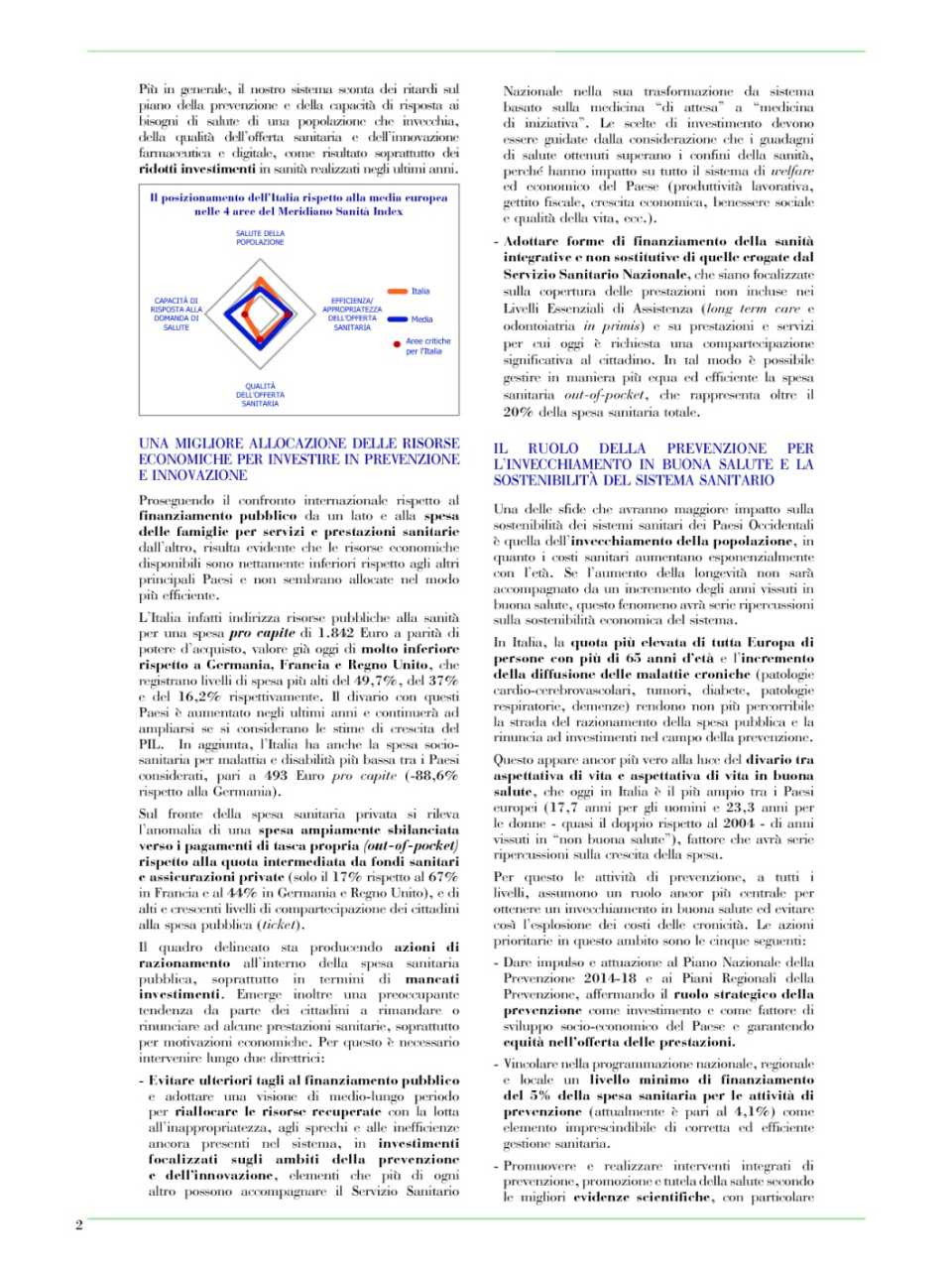 Oltre i confini della sanità. Salute, innovazione e crescita