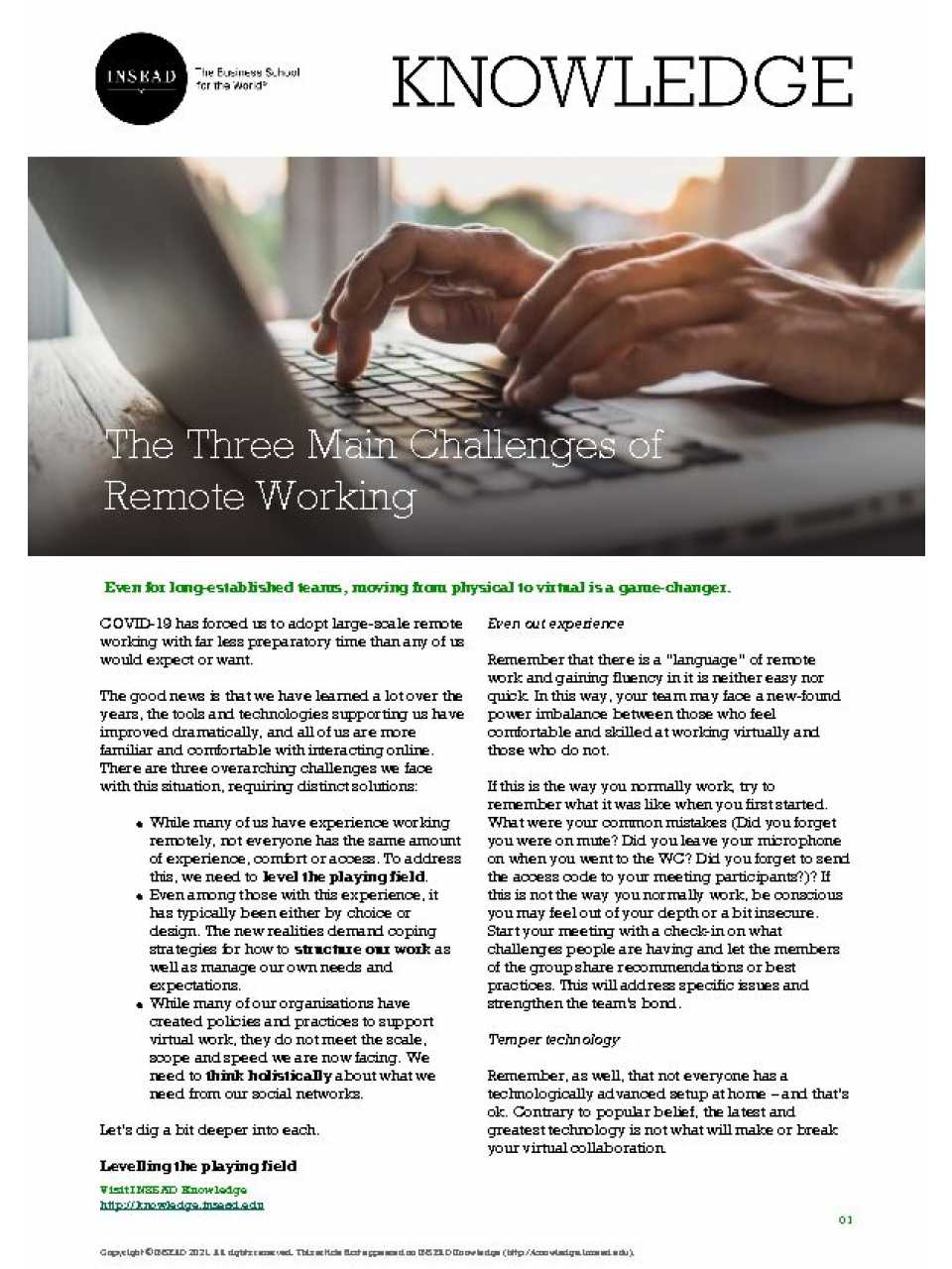 The three main challenges of remote working
