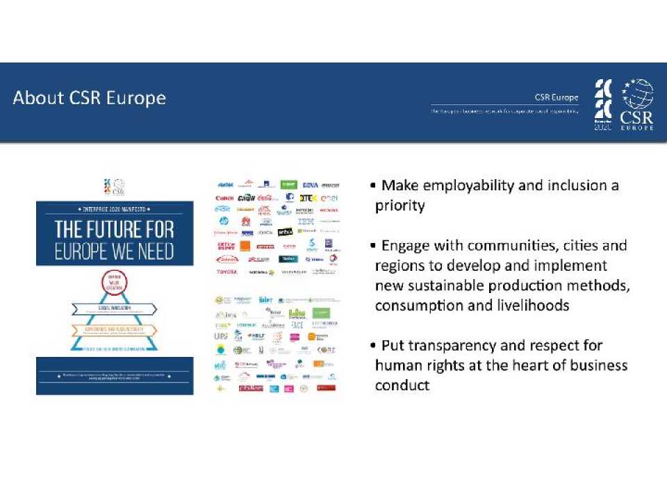 AGGIORNAMENTO PERMANENTEVIA WEB
SESSIONE ON-LINE
CSR, Partnership e Sviluppo Sostenibile del Business