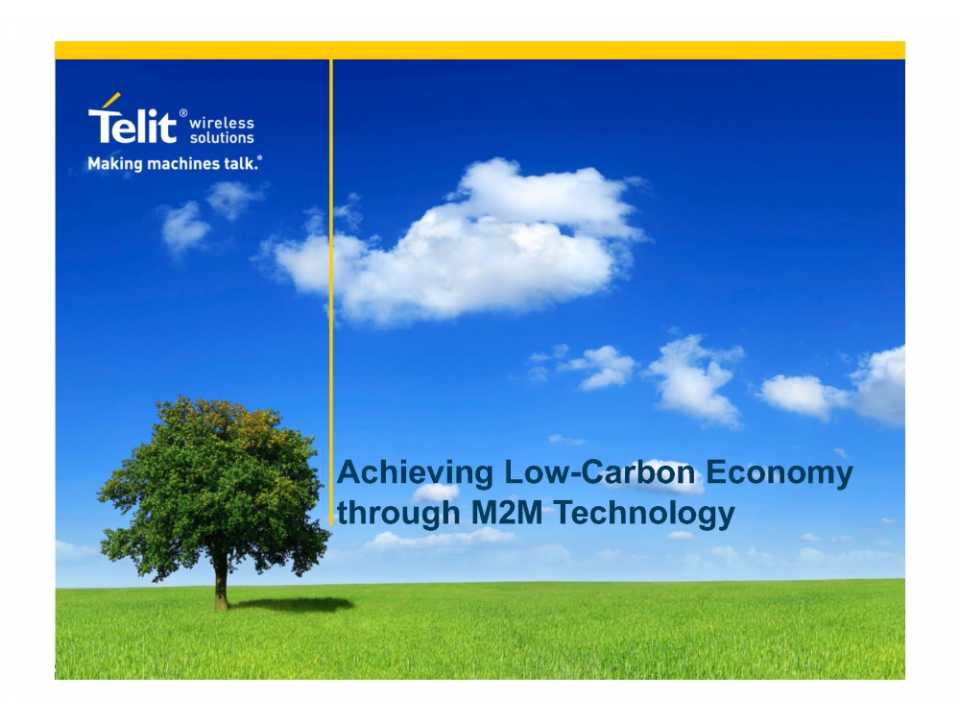 Achieving low carbon technology through M2M technology