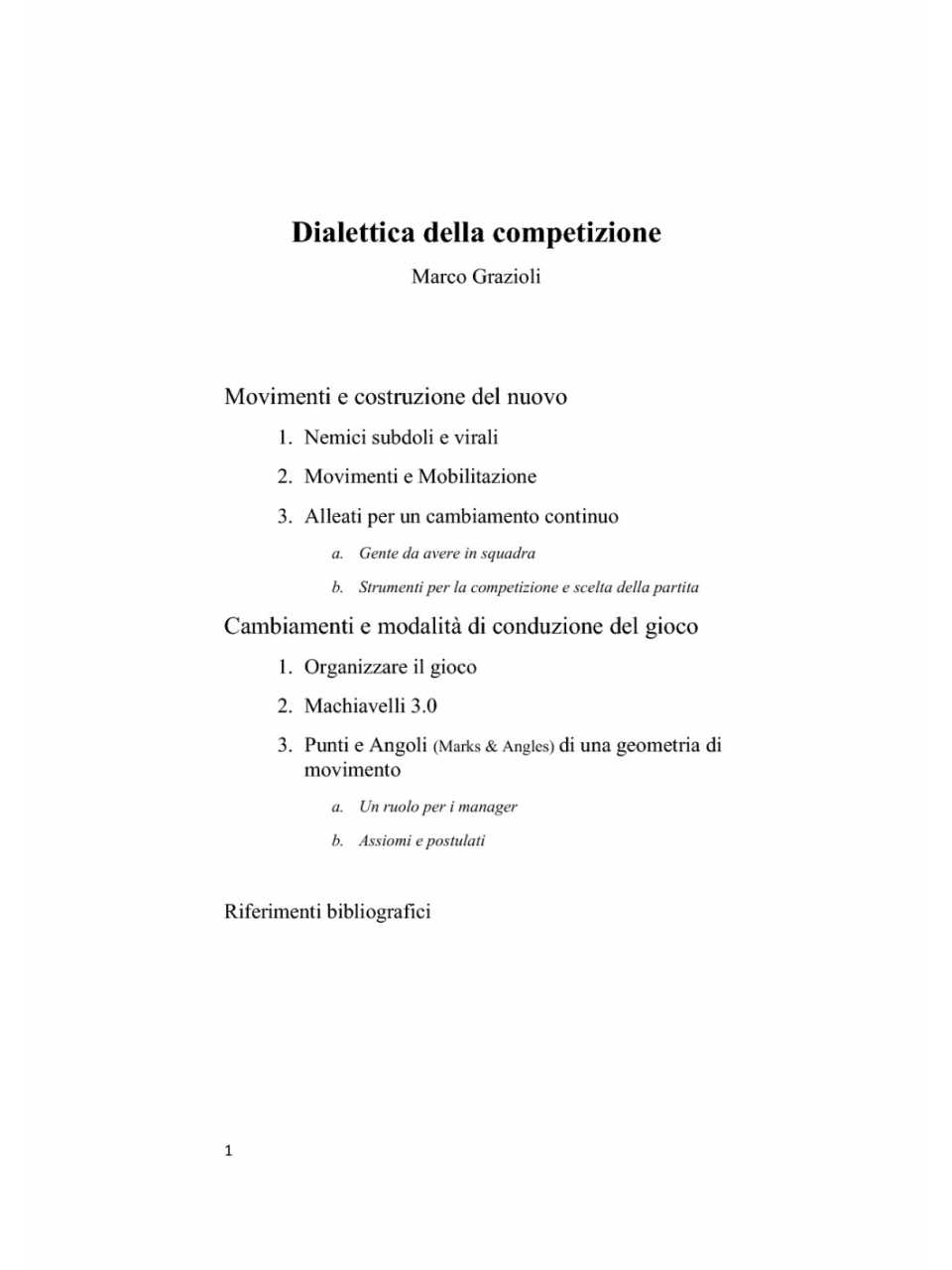 Dialettica della competizione