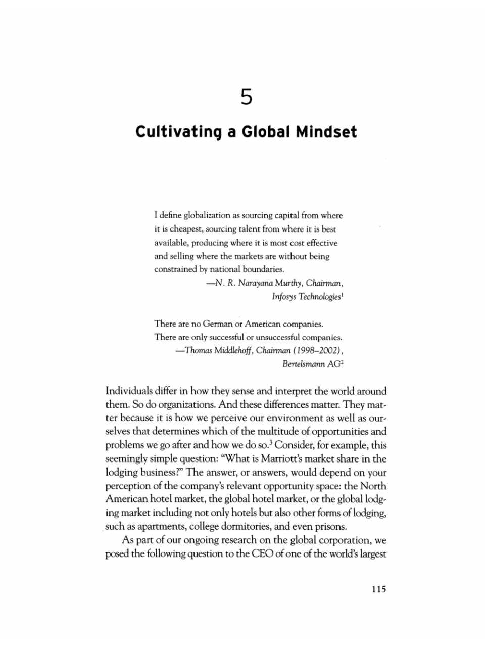 Cultivating a Global Mindset