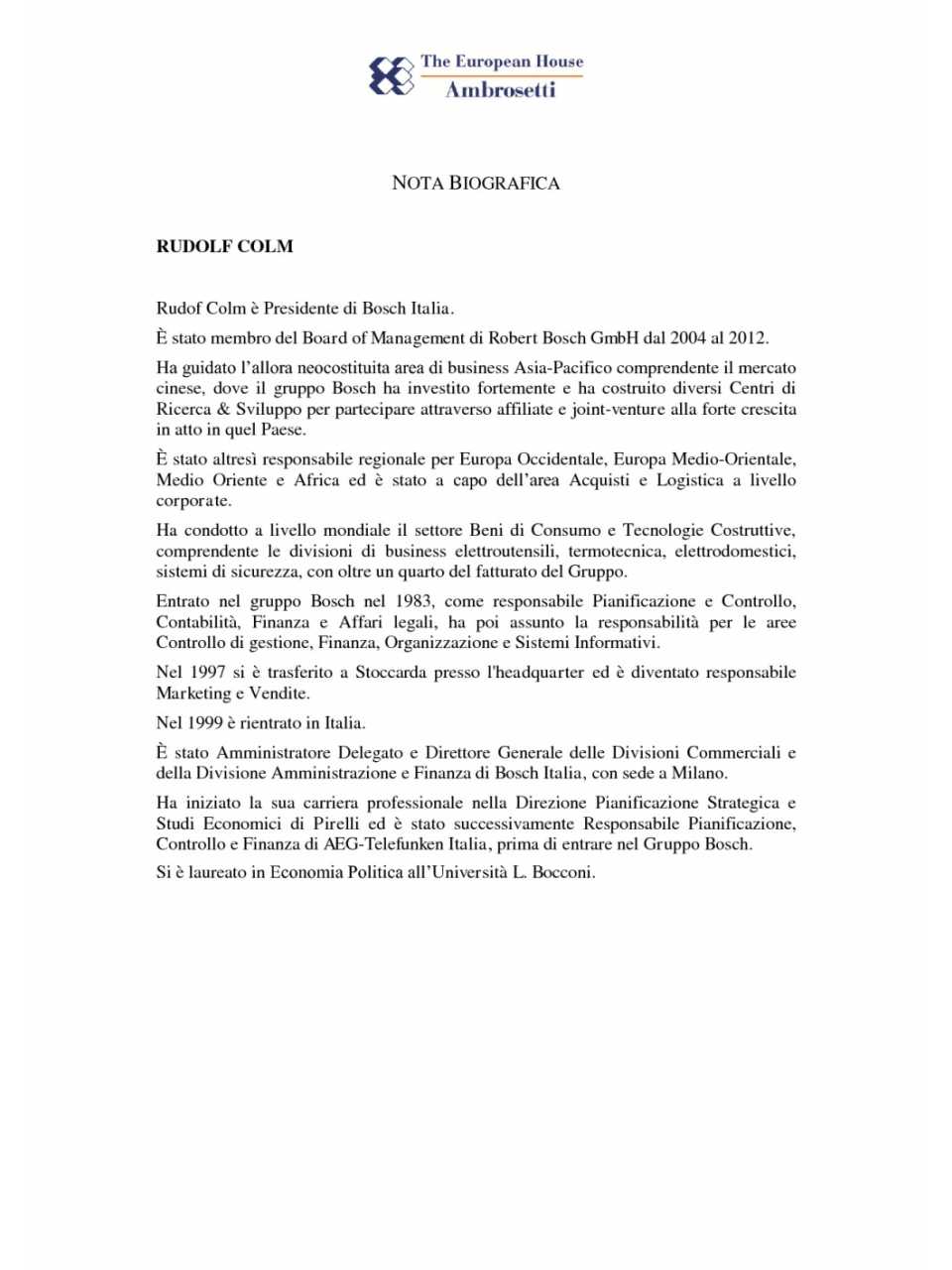 Nota biografica - Rudolf Colm