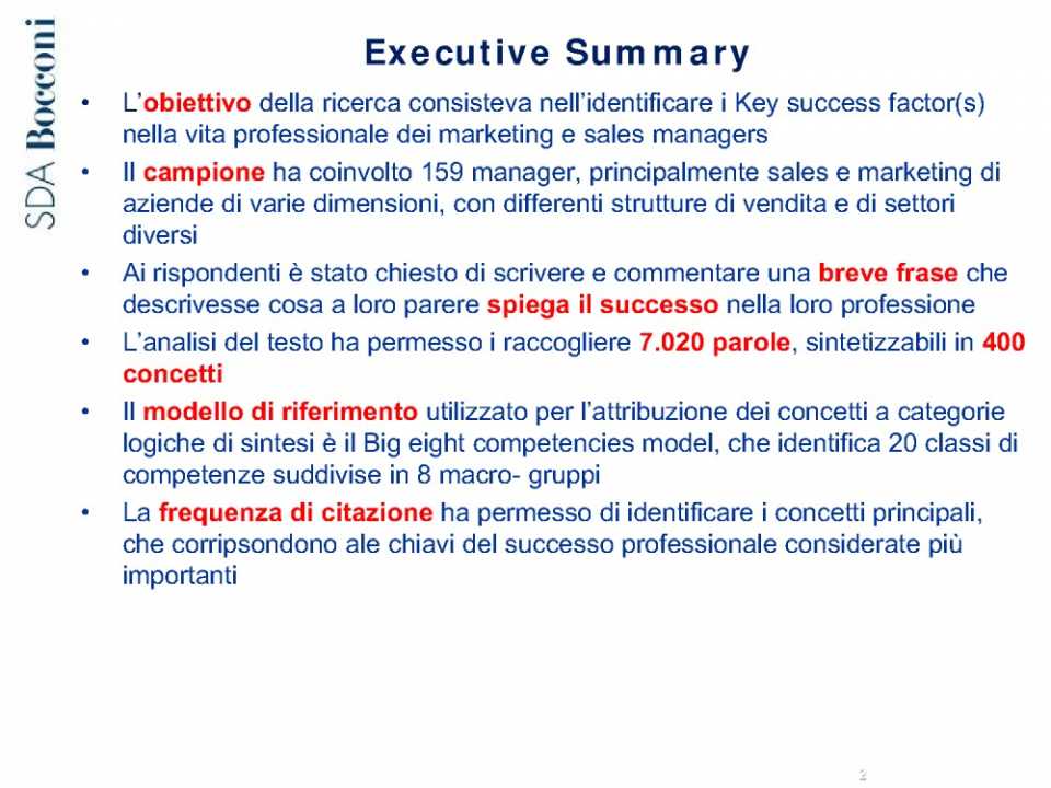 La chiave del successo per i manager in ambito commerciale