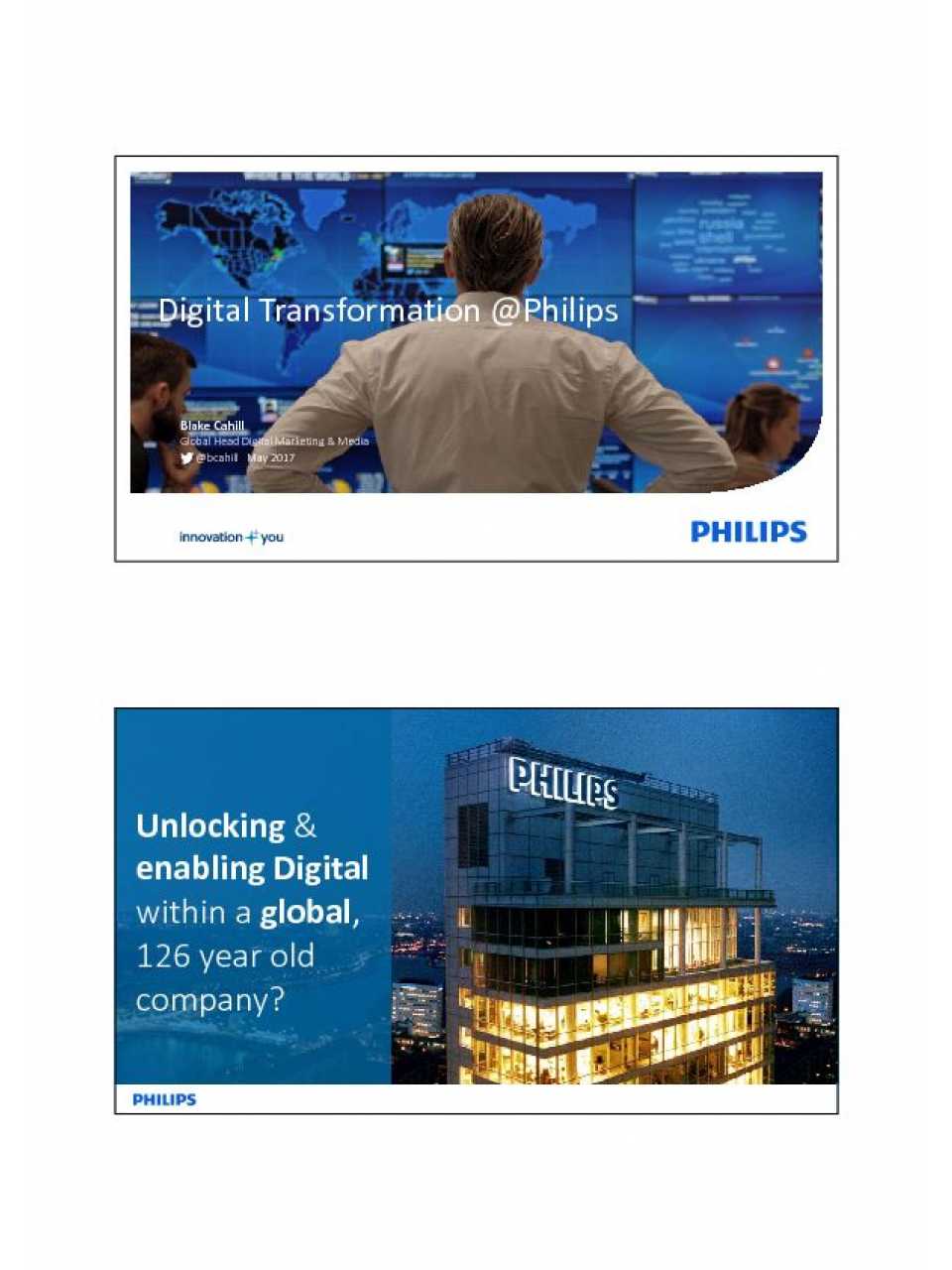 Digital Transformation@Philips - Blake Cahill