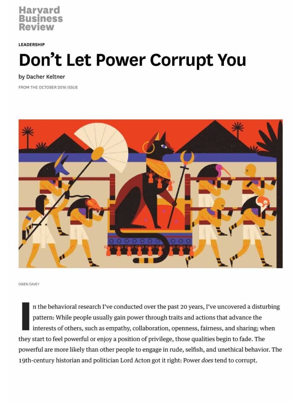 Don't Let Power Corrupt You