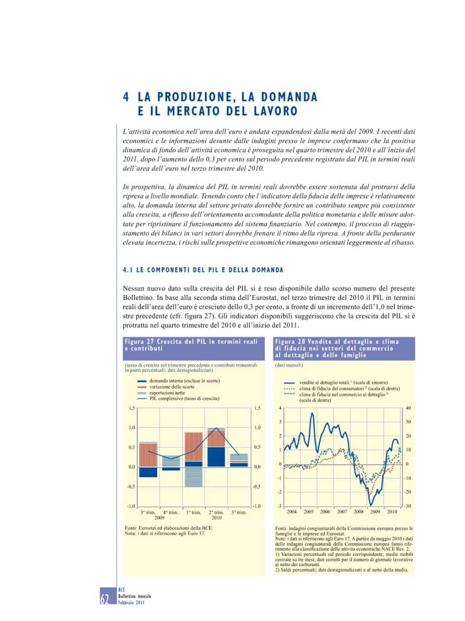 La produzione, la domanda e il mercato del lavoro (Bollettino Mensile n. 2 - Febbraio 2012)