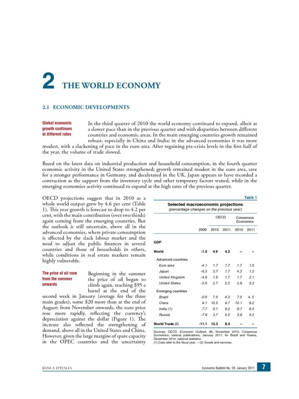 The world economy (Economic bulletin n. 59)