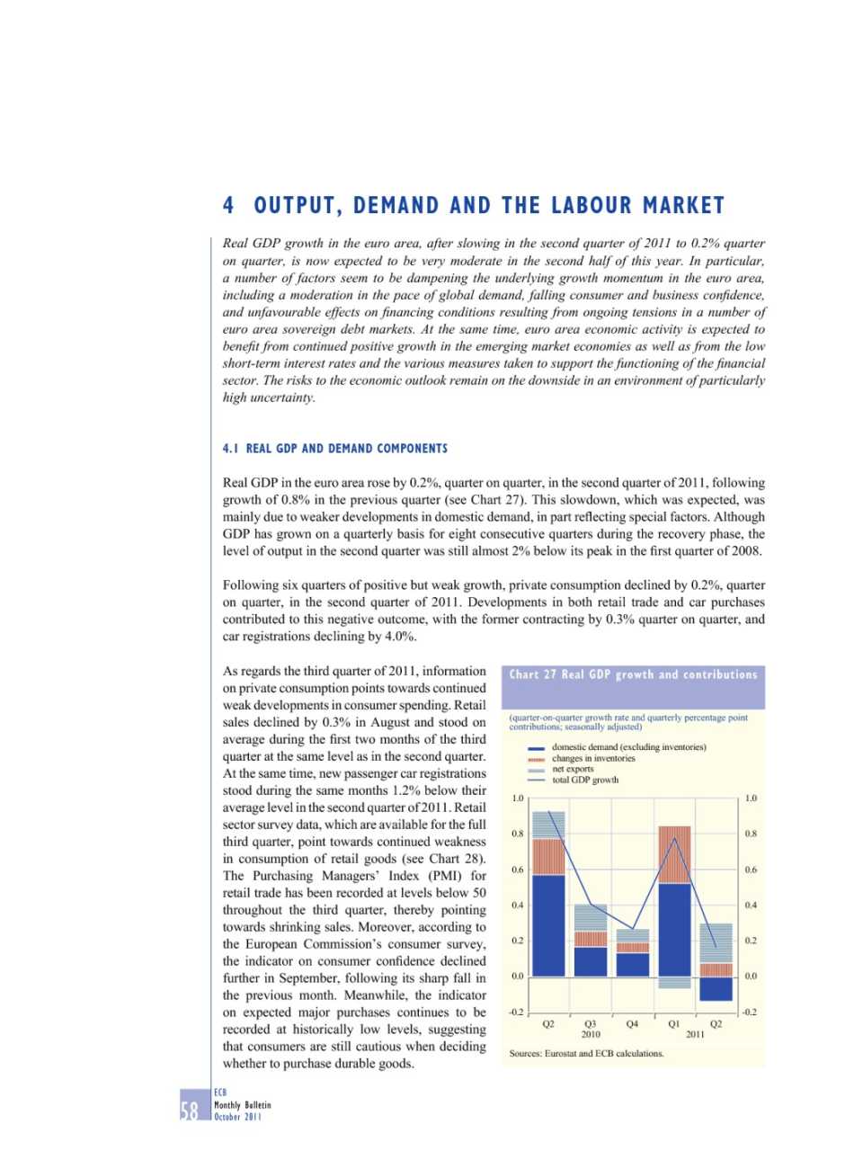 Output, demand and the labour market (Monthly Bulletin - October 2011)
