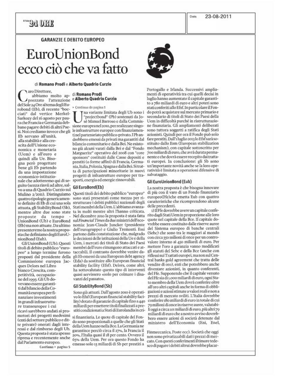 Eurounionbond: ecco ciò che va fatto