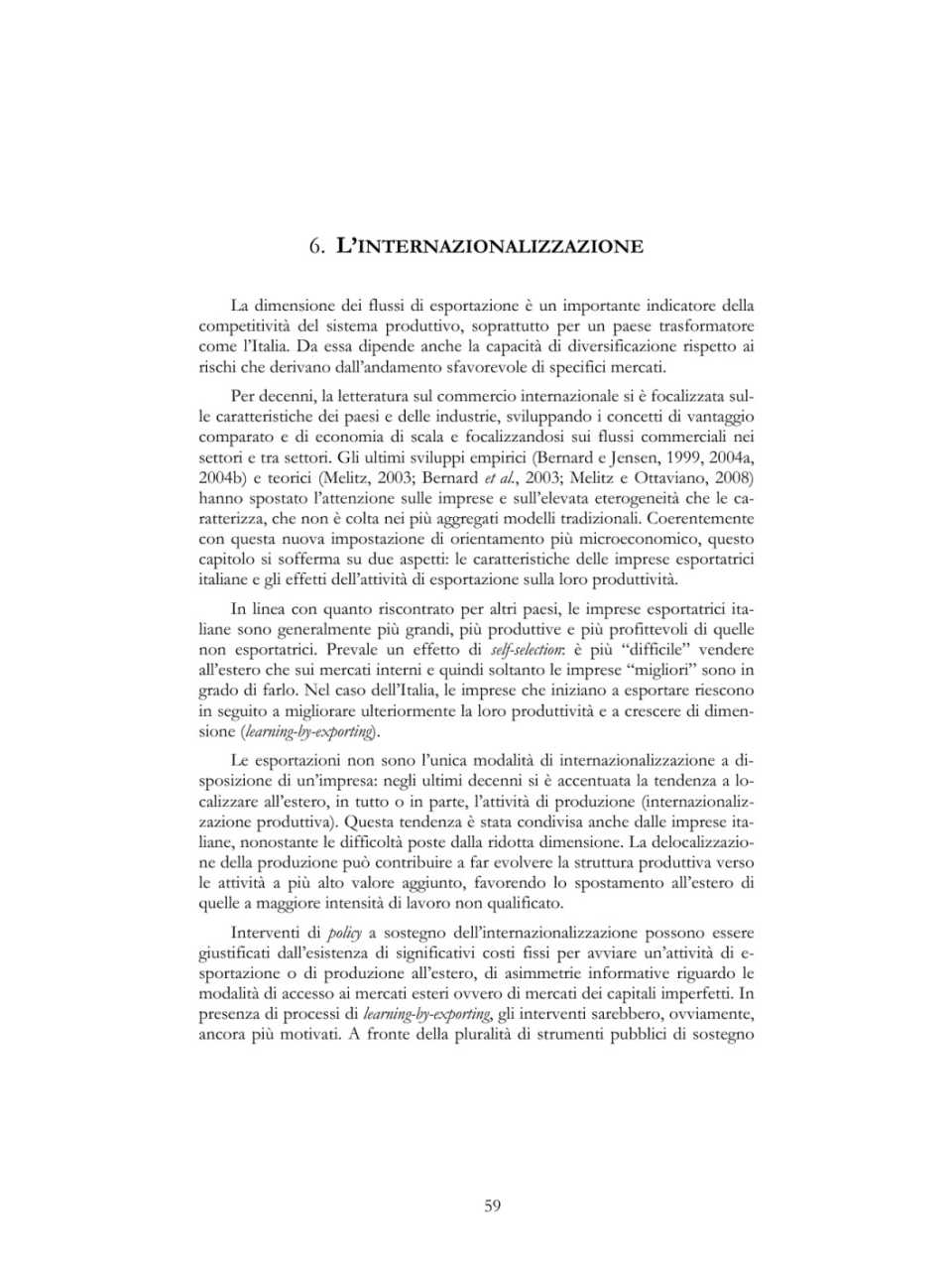 L'internazionalizzazione