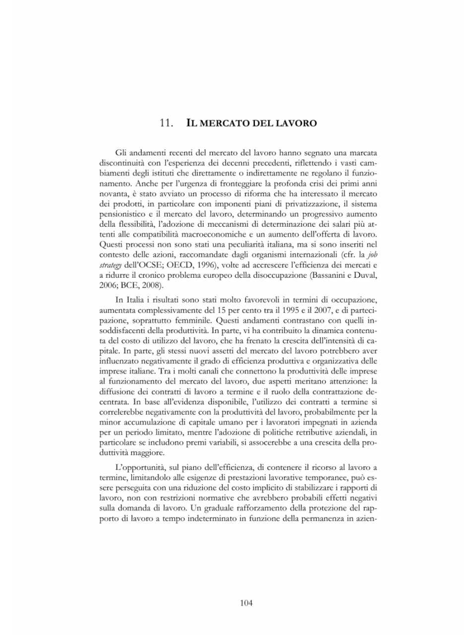 Il mercato del lavoro