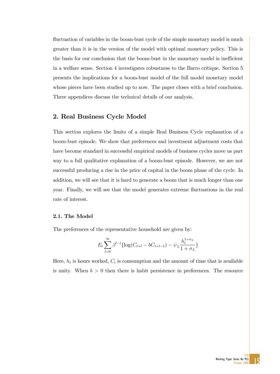Real business cycle model