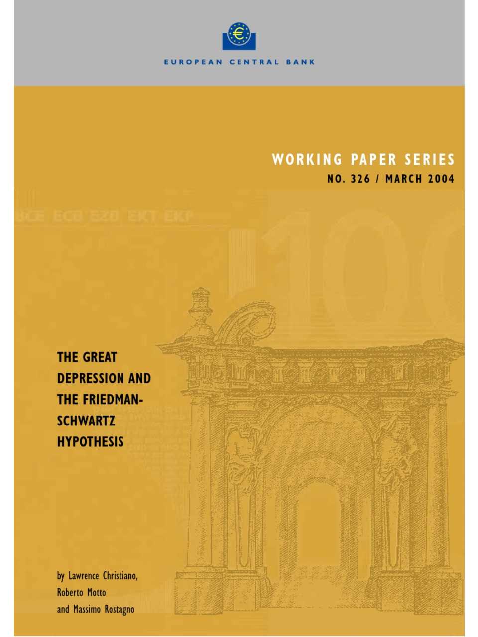 The great depression and the friedman-schwart hypothesis