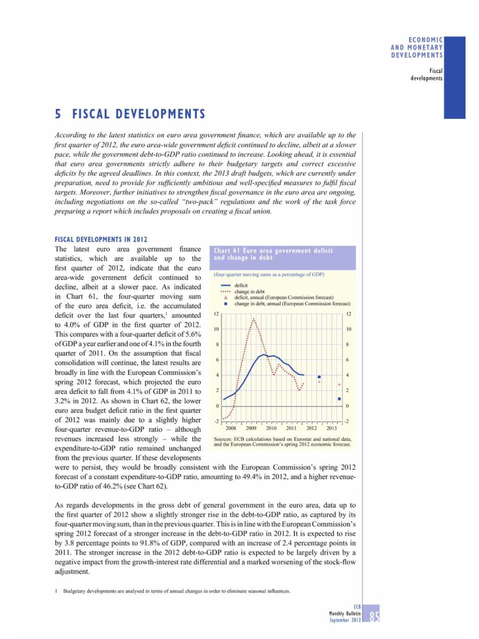 Fiscal developments (Monthly Bulletin n. 9 - September 2012)