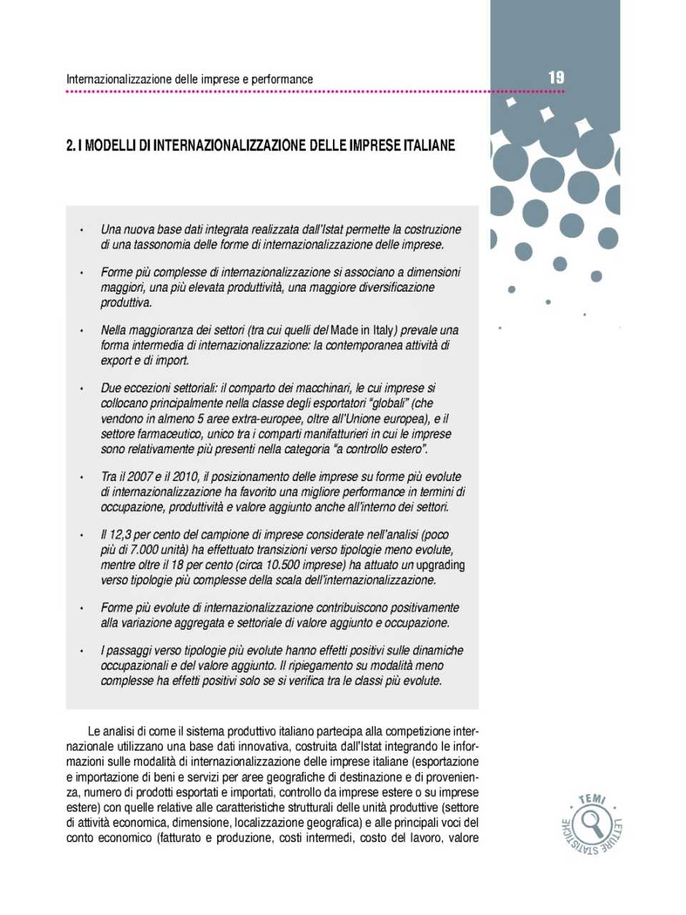 I modelli di internazionalizzazione delle imprese italiane