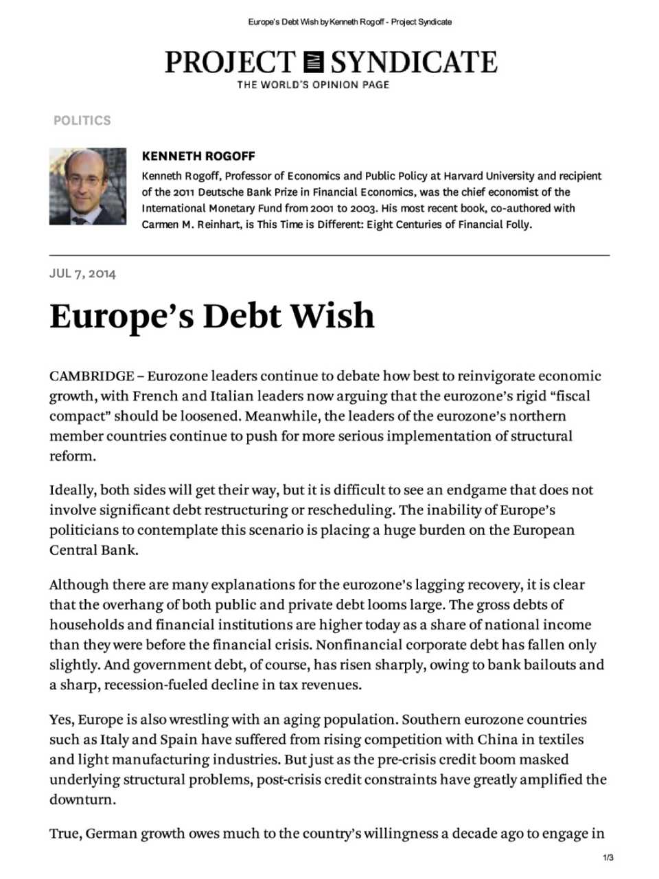Selection of articles