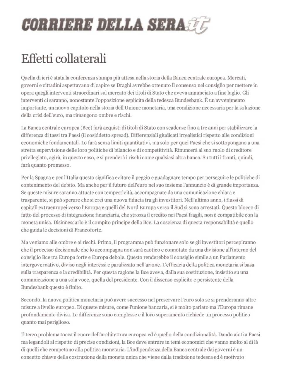 Effetti collaterali