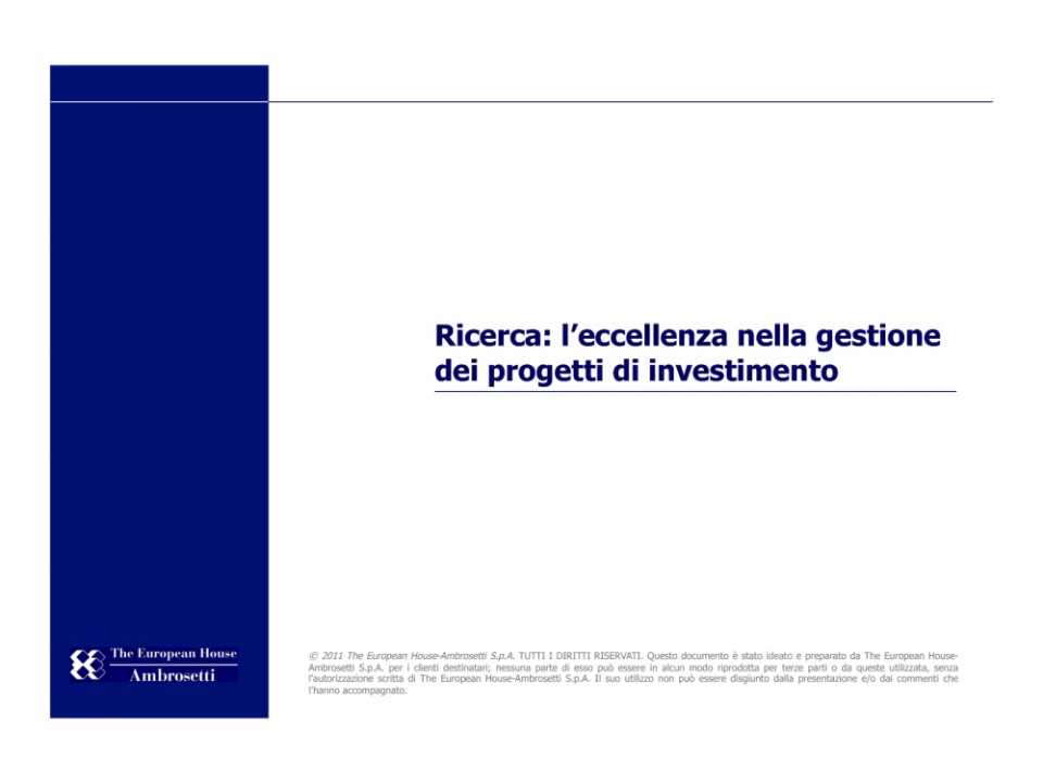 Ricerca: l'eccellenza nella gestione dei processi di investimento