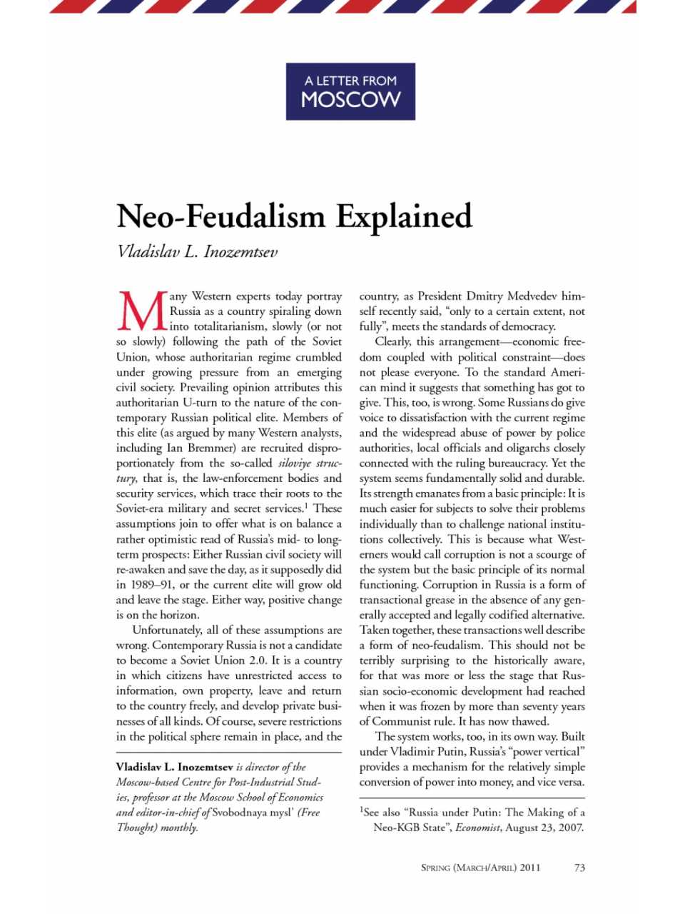 Neo Feudalism Explained