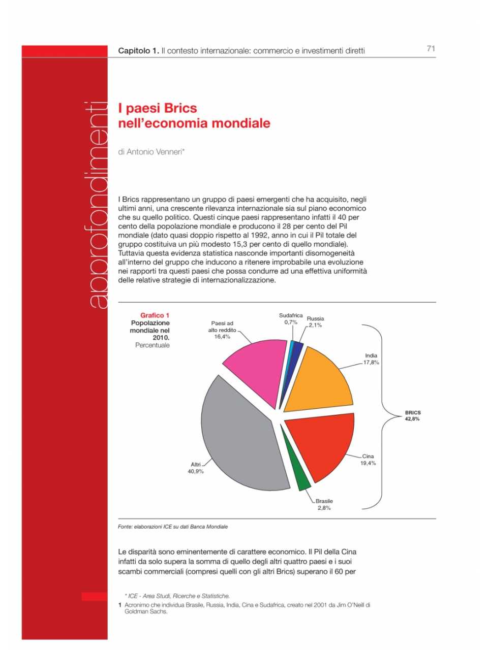 I paesi Brics nell'economia mondiale