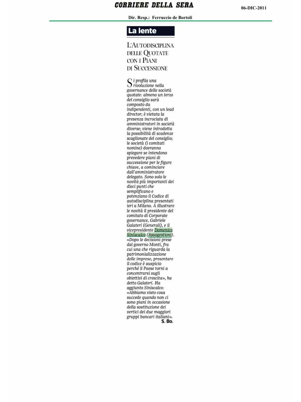 L'autodisciplina delle quotate con i piani di successione