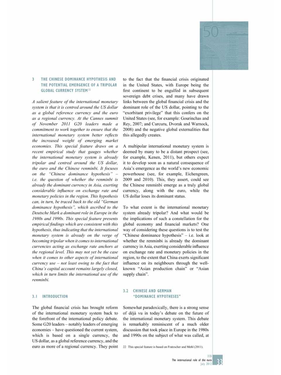 The chinese dominance hypothesis and the potential emergence of a tripolar global currency system