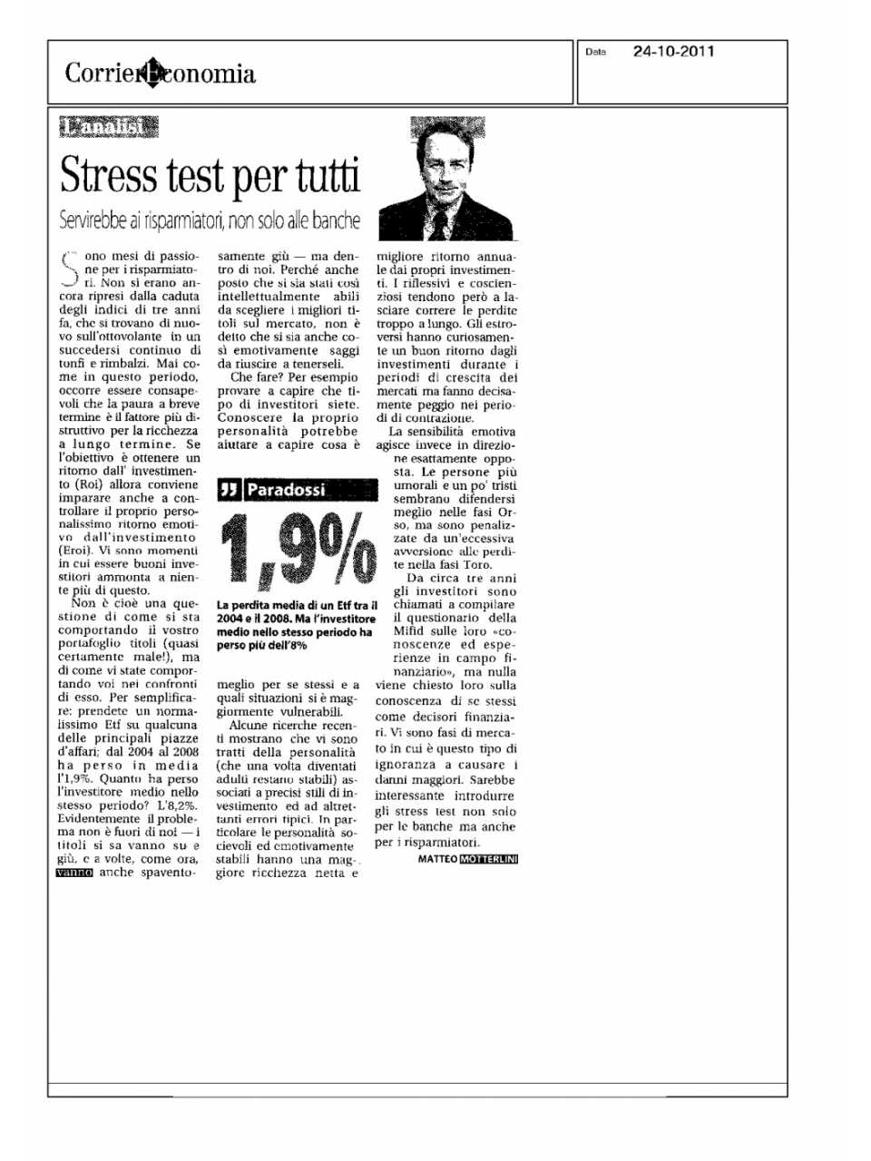 Stress test per tutti