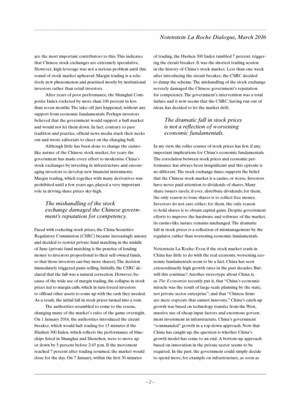 China at a turning point?