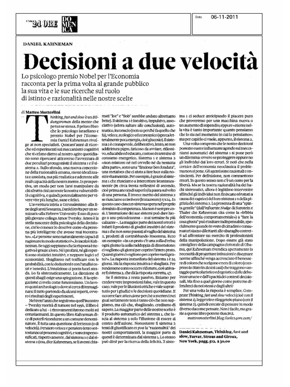 Decisioni a due velocità