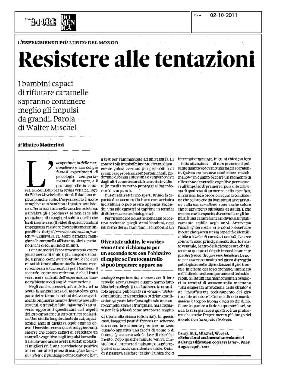 Resistere alle tentazioni