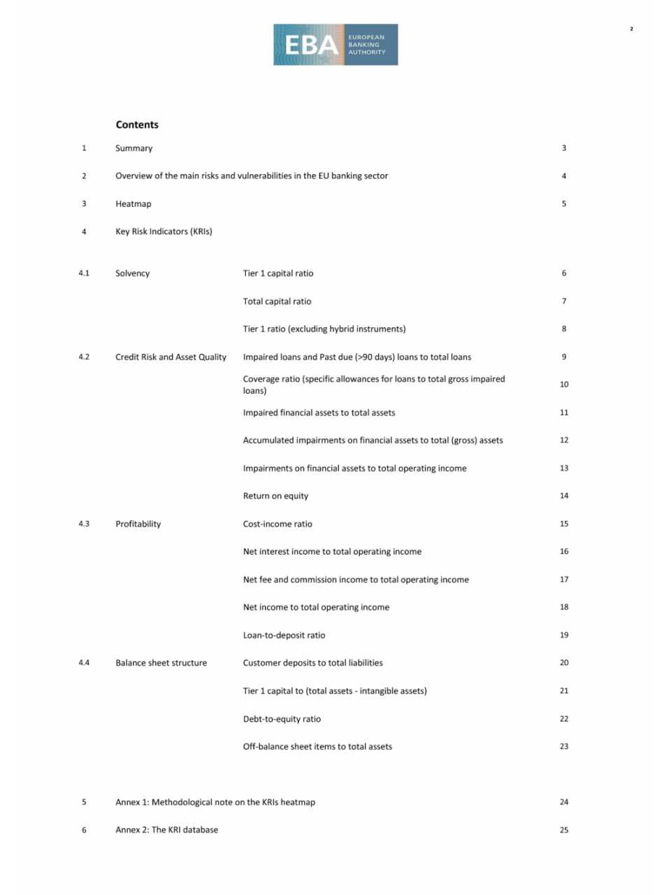 Risk dashboard - Q1 2014