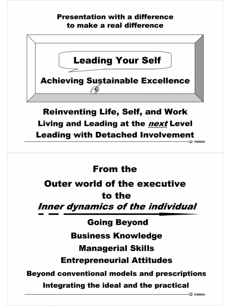 Leading yourself. Achieving sustainable excellence